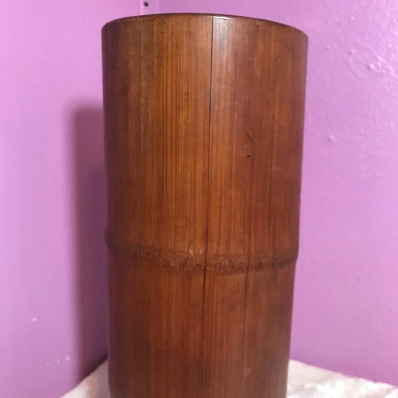 Vintage MCM Mid-Century Modern Wood Lamp * Hand Carved Fishing Water Boat Trees - Picture 9 of 13